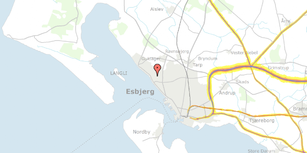 Trafikstøjkort på Åmarken 5, 6710 Esbjerg V