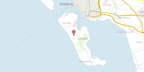 Trafikstøjkort på Havstien 36, 6720 Fanø