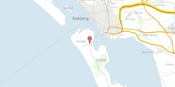Trafikstøjkort på Vesten Bavnen 22, 6720 Fanø