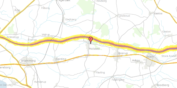 Trafikstøjkort på Anneksvænget 4, 6670 Holsted