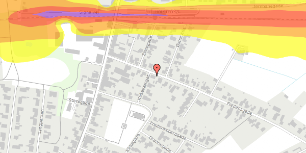 Trafikstøjkort på Fredensgade 12, 1. , 6670 Holsted