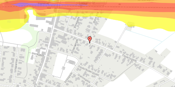 Trafikstøjkort på Fredensgade 16, 6670 Holsted