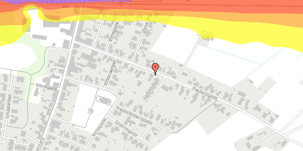 Trafikstøjkort på Fredensgade 22, 6670 Holsted