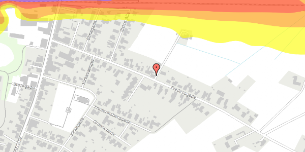 Trafikstøjkort på Fredensgade 25, 6670 Holsted