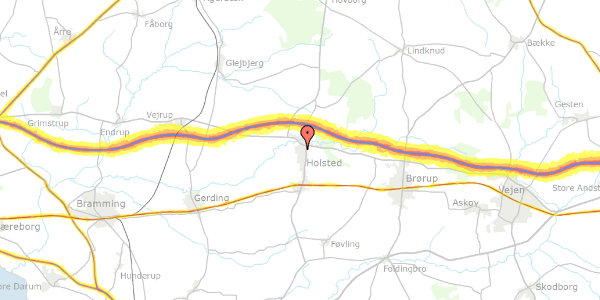 Trafikstøjkort på Overmarken 41, 6670 Holsted