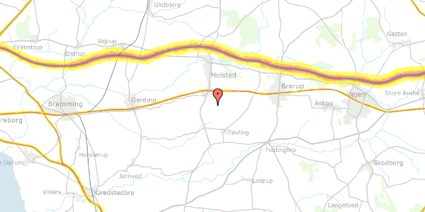Trafikstøjkort på Vigsmindevej 5, 6670 Holsted