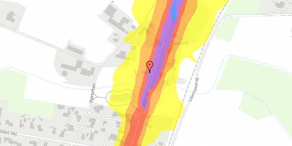 Trafikstøjkort på Ribevej 10, 6760 Ribe