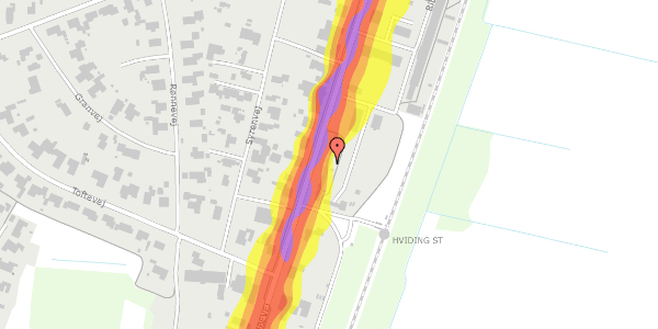 Trafikstøjkort på Ribevej 29D, 6760 Ribe