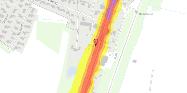 Trafikstøjkort på Ribevej 88, 6760 Ribe