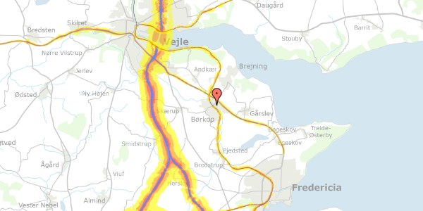 Trafikstøjkort på Amaliegade 5A, 1. tv, 7080 Børkop