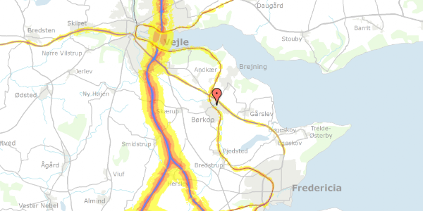 Trafikstøjkort på Amaliegade 9G, 7080 Børkop