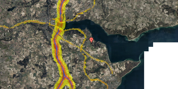 Trafikstøjkort på Bjerrevænget 4, 7080 Børkop