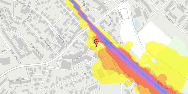 Trafikstøjkort på Jernbanegade 3, 1. , 7080 Børkop