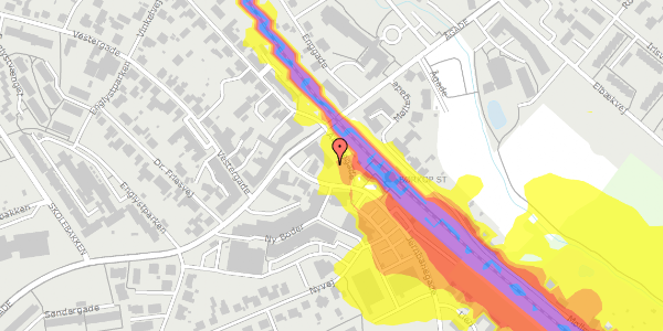 Trafikstøjkort på Jernbanegade 8A, 7080 Børkop