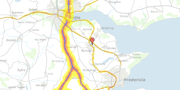 Trafikstøjkort på Jernbanegade 9B, st. , 7080 Børkop