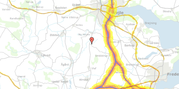 Trafikstøjkort på Koldingvej 619, 7100 Vejle