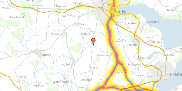 Trafikstøjkort på Koldingvej 623, 7100 Vejle