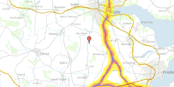 Trafikstøjkort på Koldingvej 670, 7100 Vejle