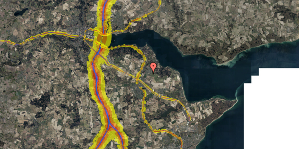 Trafikstøjkort på Rønnevang 32, 7080 Børkop