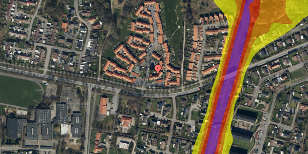 Trafikstøjkort på Holmbjerggårdsvej 4, 7000 Fredericia