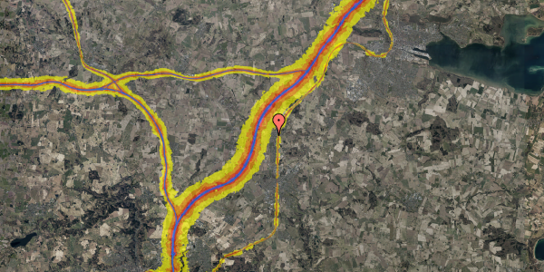 Trafikstøjkort på Blichersvej 8, 8723 Løsning