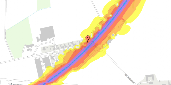 Trafikstøjkort på Ndr Stationsvej 21, 8721 Daugård