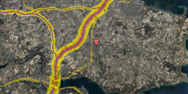 Trafikstøjkort på Østre Ringgade 23, 8722 Hedensted