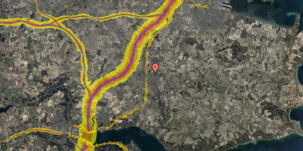 Trafikstøjkort på Østre Ringgade 57, 8722 Hedensted