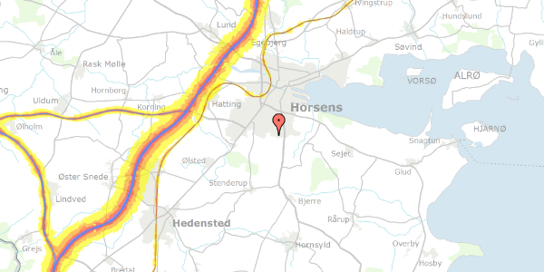 Trafikstøjkort på Anemonevej 270, 8700 Horsens