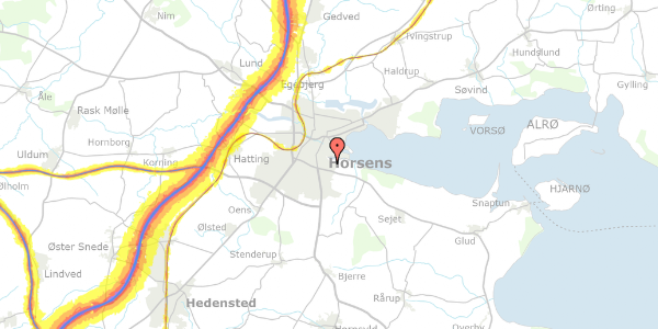 Trafikstøjkort på Fjordparken 404, 8700 Horsens