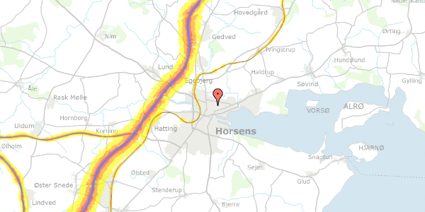 Trafikstøjkort på Gothersgade 24, 2. th, 8700 Horsens