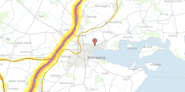 Trafikstøjkort på H C Andersens Gade 31, 8700 Horsens