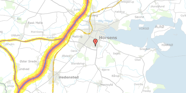 Trafikstøjkort på Krokusvej 146, 8700 Horsens