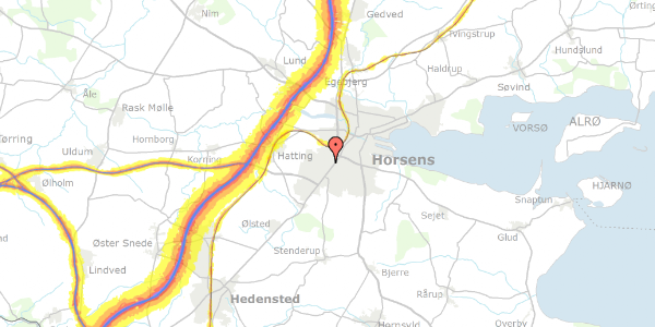 Trafikstøjkort på Nordre Torstedvej 30D, 8700 Horsens