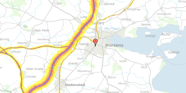 Trafikstøjkort på Nordre Torstedvej 35, st. 6, 8700 Horsens