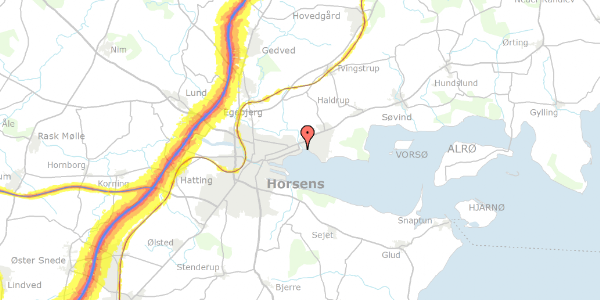 Trafikstøjkort på Næsset 11, 8700 Horsens