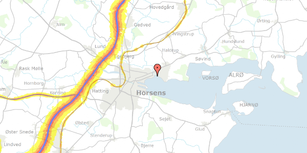 Trafikstøjkort på Næsset 17, 8700 Horsens