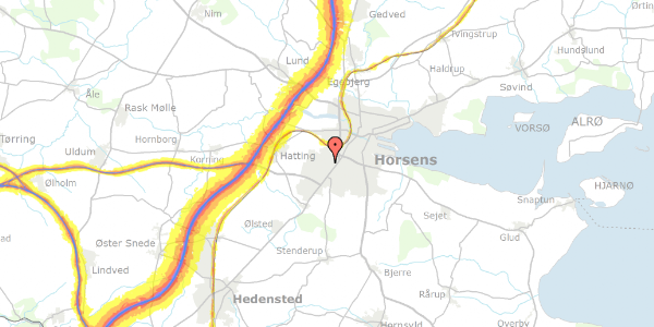 Trafikstøjkort på Thors Top 12, 8700 Horsens