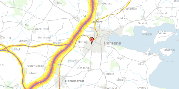 Trafikstøjkort på Torsmark 32, 8700 Horsens