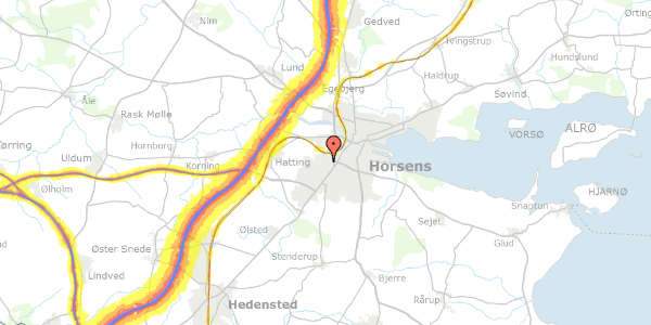 Trafikstøjkort på Torstedalle 31, 8700 Horsens