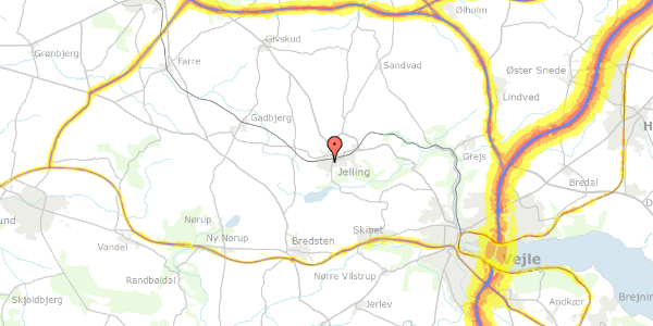 Trafikstøjkort på Højager 78, 7300 Jelling