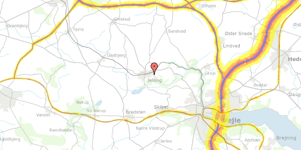 Trafikstøjkort på Tornager 3, 7300 Jelling
