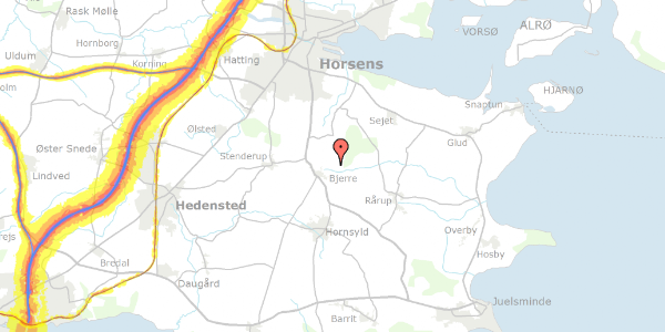 Trafikstøjkort på Dalvej 11, 8783 Hornsyld