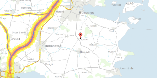 Trafikstøjkort på Holmen 1, 8783 Hornsyld