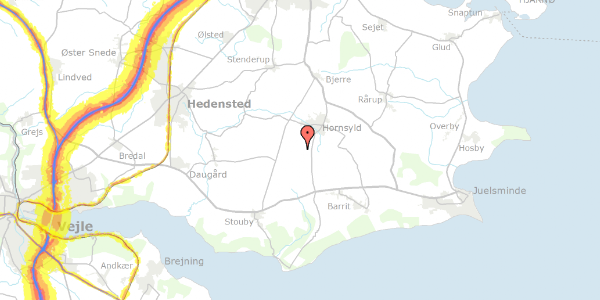 Trafikstøjkort på Hornum Østermarksvej 6, 8783 Hornsyld