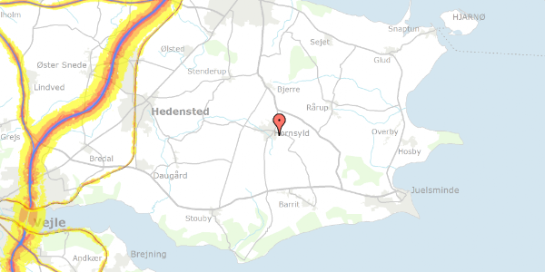 Trafikstøjkort på Skovparken 5, 8783 Hornsyld