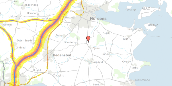 Trafikstøjkort på Stenderupvej 27, 8783 Hornsyld