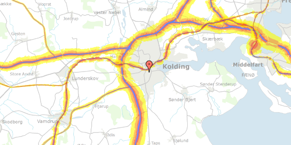 Trafikstøjkort på Agtrupvej 3, 2. tv, 6000 Kolding