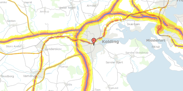 Trafikstøjkort på Agtrupvej 19, 1. tv, 6000 Kolding