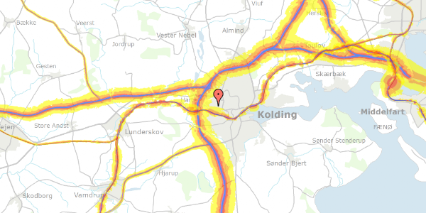 Trafikstøjkort på Alpetoppen 2, 6000 Kolding